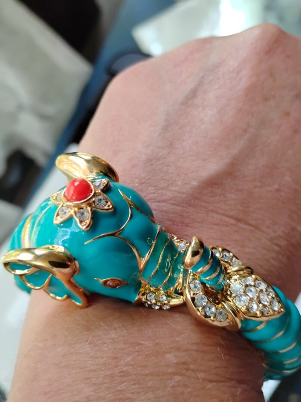 Kenneth Jay Lane Enamel Elephant - Picture 4 of 4